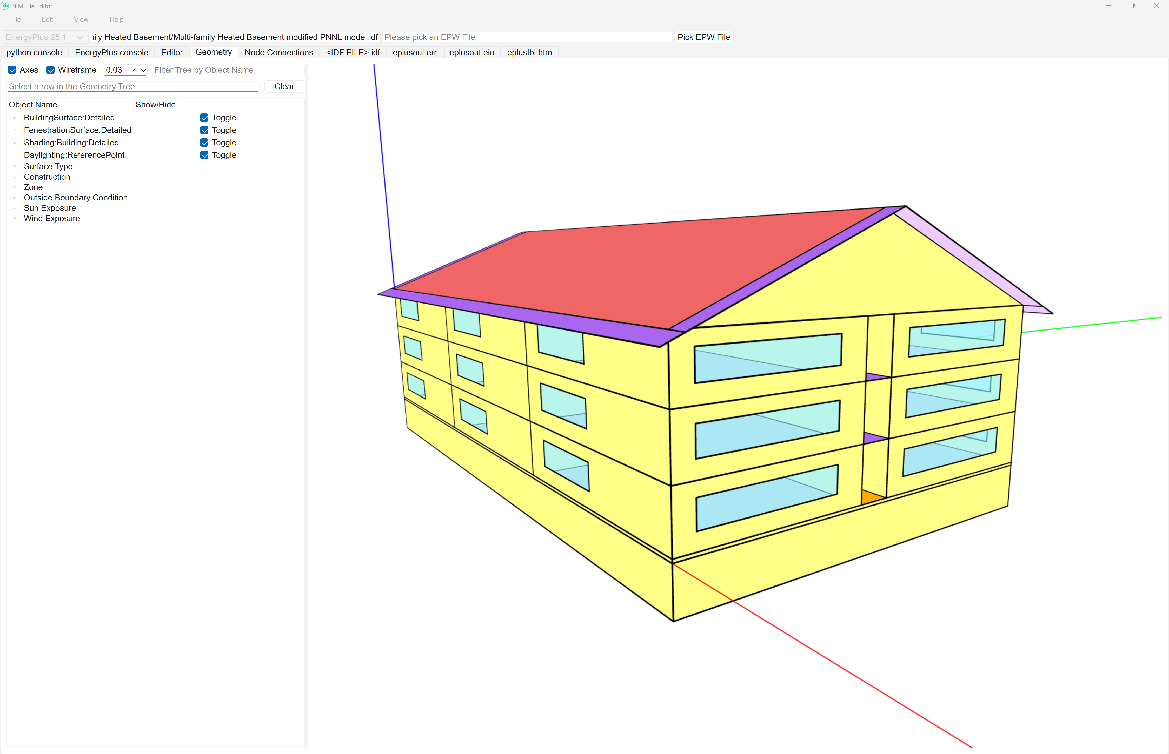 Modified PNNL Multi-family low-rise apartment building with basement